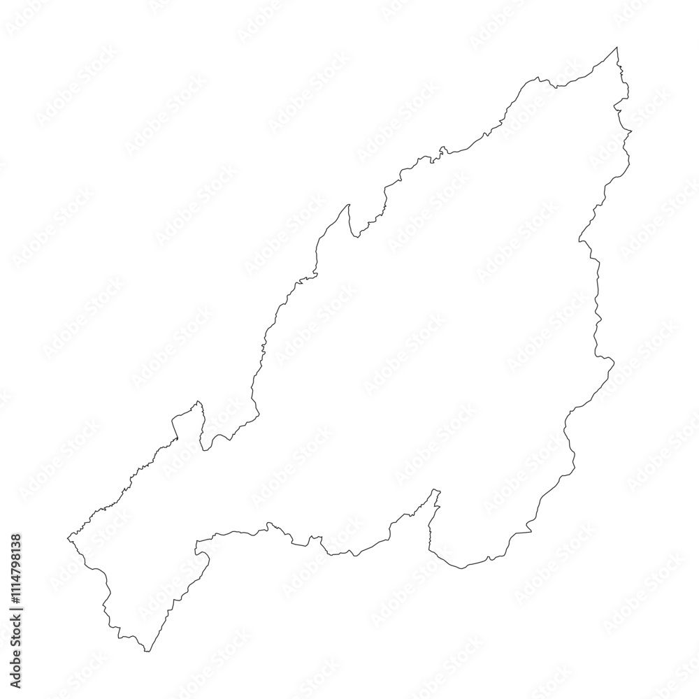 Obraz premium Nagaland state blank outline map