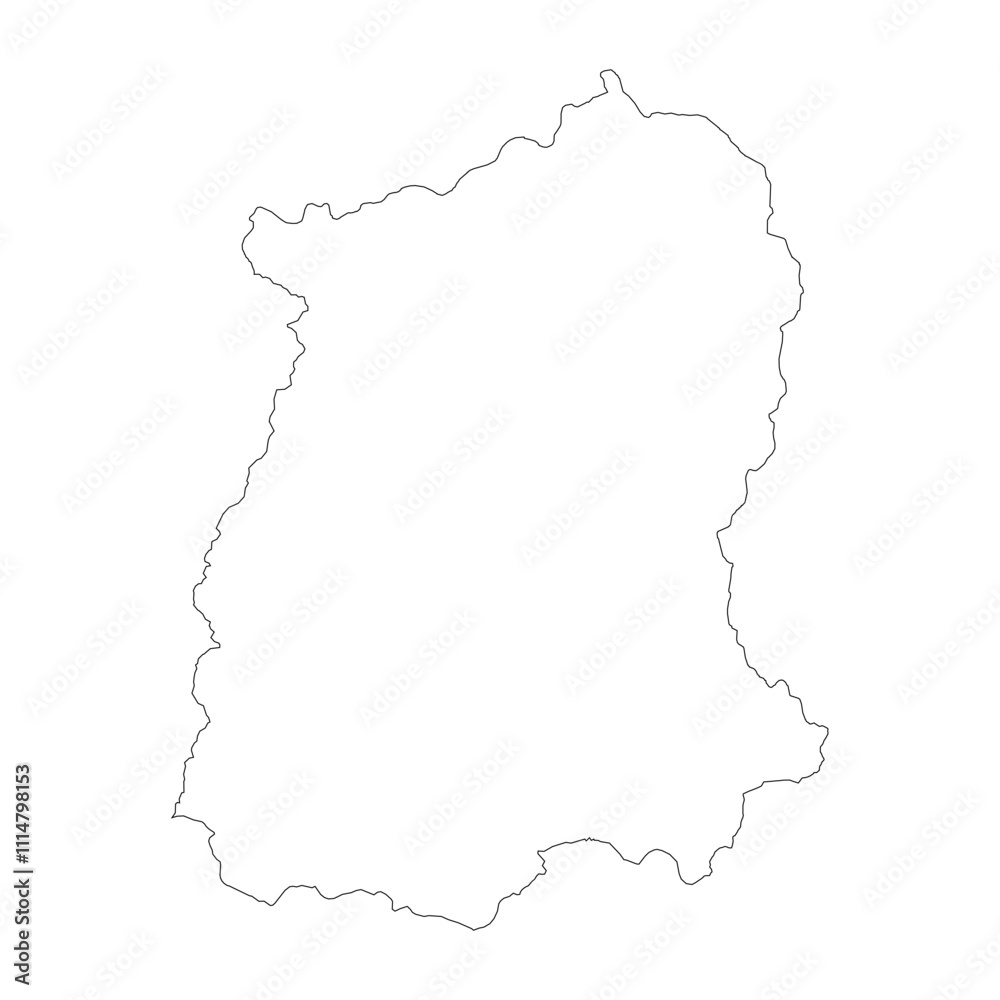 Fototapeta premium Sikkim state blank outline map
