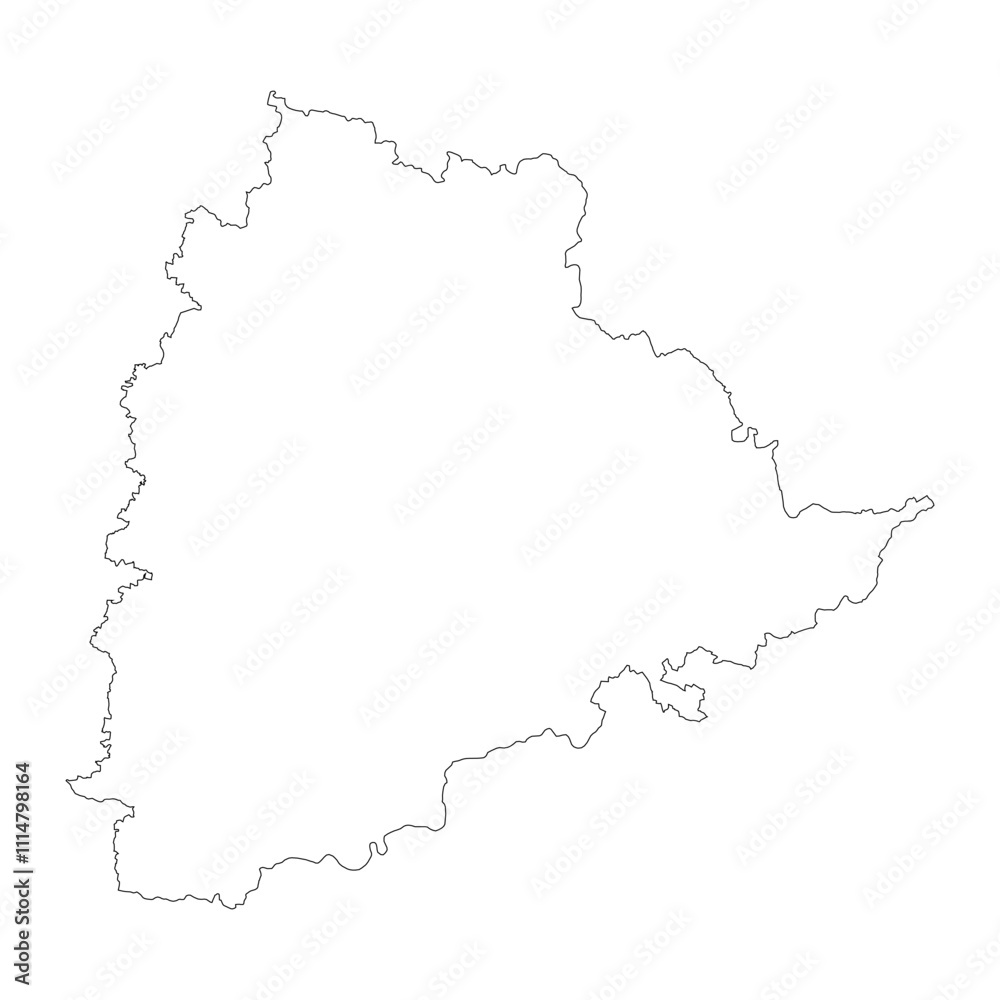 Obraz premium Telangana state blank outline map