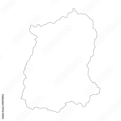 Sikkim state blank outline map
