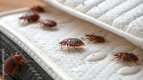 Bed Bugs on Mattress photo