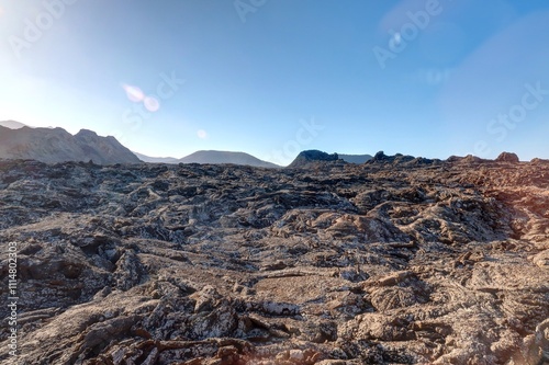 volcans du parc national de Timanfaya sur l'île de Lanzarote aux canaries en Espagne photo