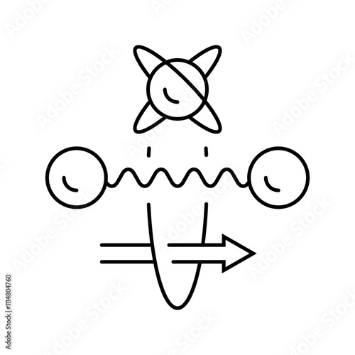 gate quantum technology line icon vector. gate quantum technology sign. isolated contour symbol black illustration