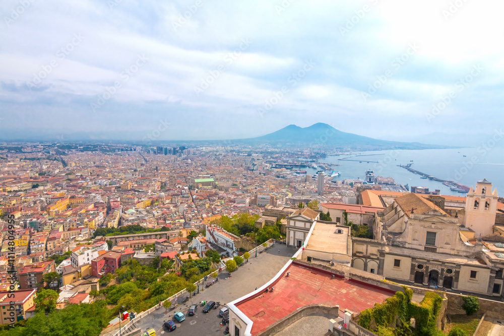 Captured from Sant'Elmo Castle, this photo reveals Naples’ vast cityscape, historic architecture, and iconic Mount Vesuvius framed by the Italian sky