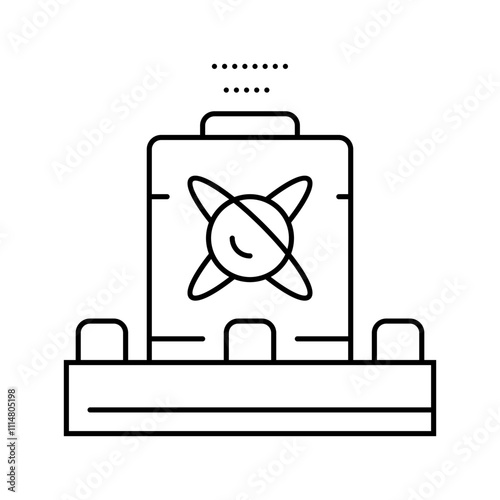 sensor quantum technology line icon vector. sensor quantum technology sign. isolated contour symbol black illustration