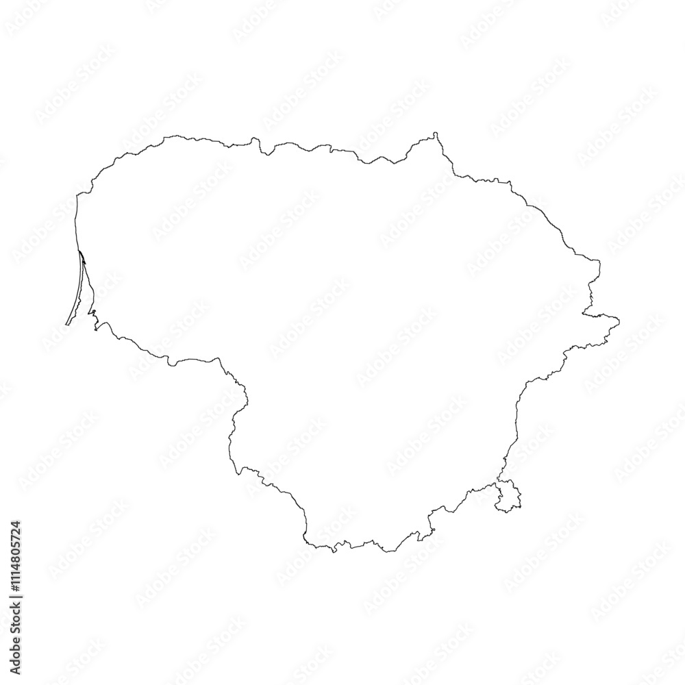 Obraz premium Lithuania blank outline map