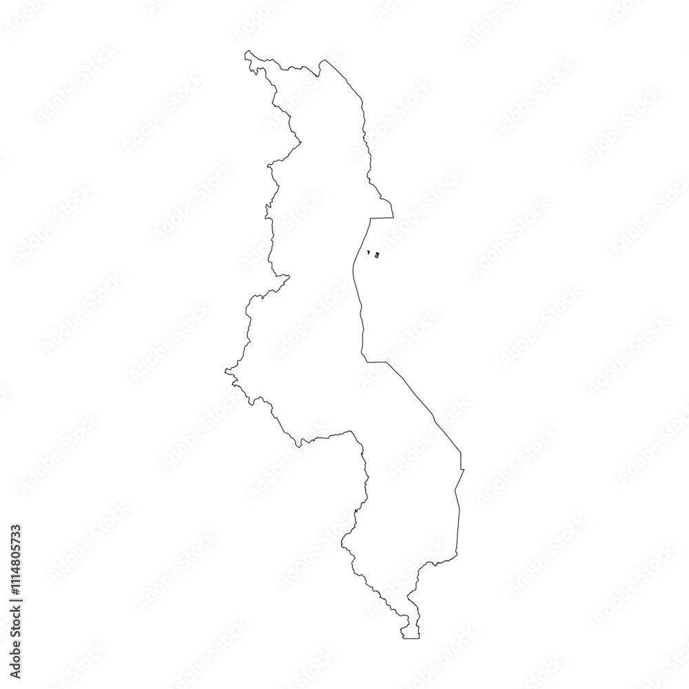 Obraz premium Malawi blank outline map