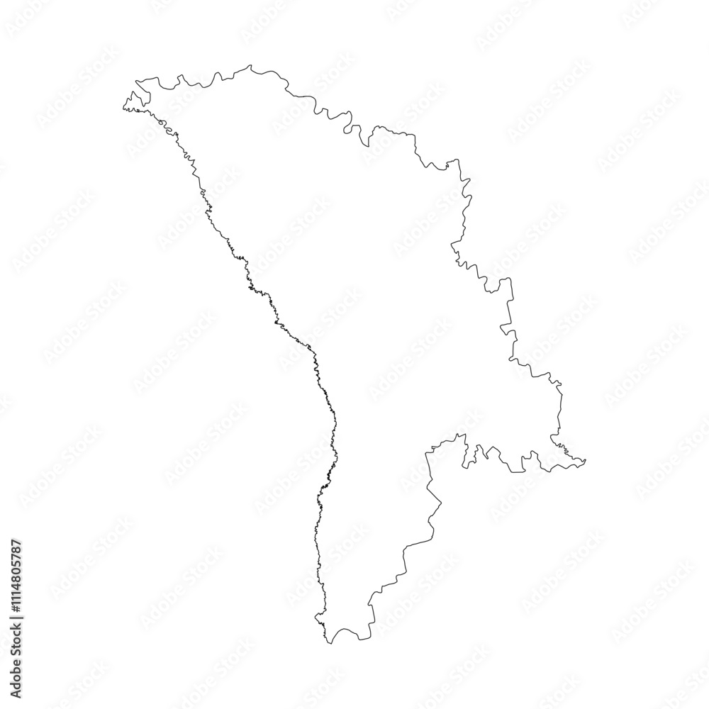 Obraz premium Moldova blank outline map