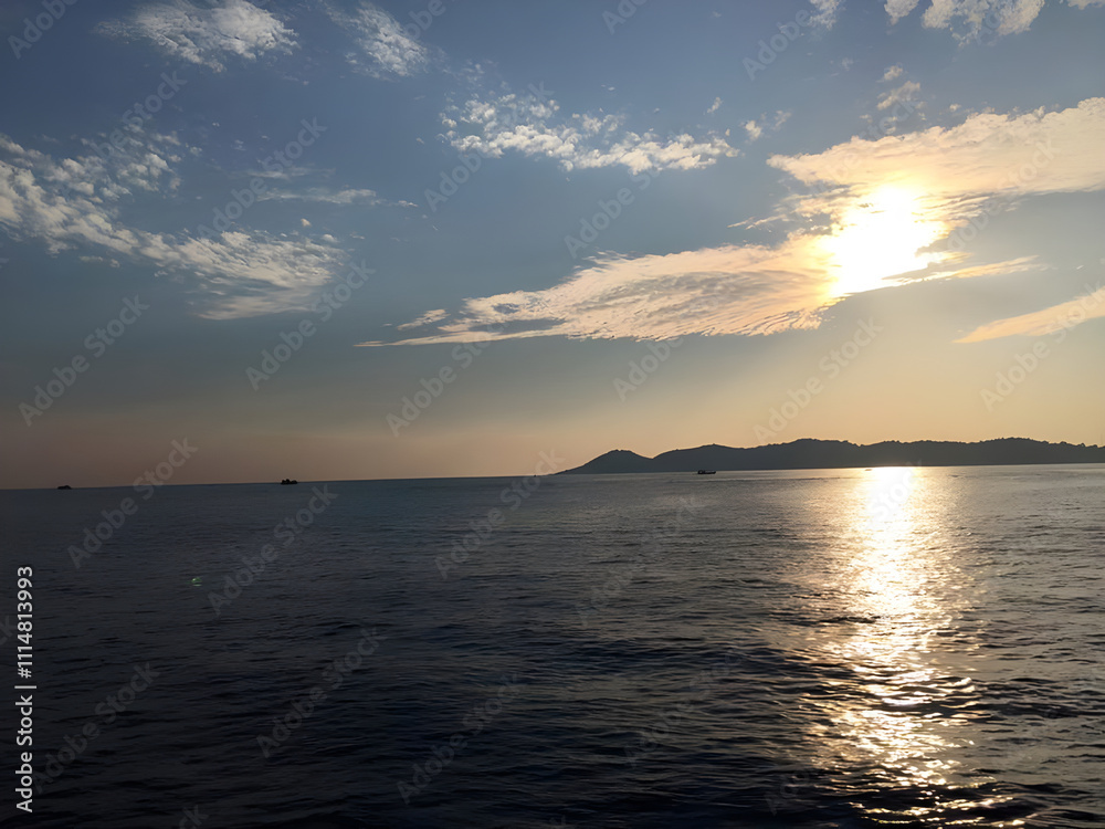 Obraz premium Planet Pics Collection a Beauty of Natrue, Lens on The World. Sun Set at southern of Thailand.