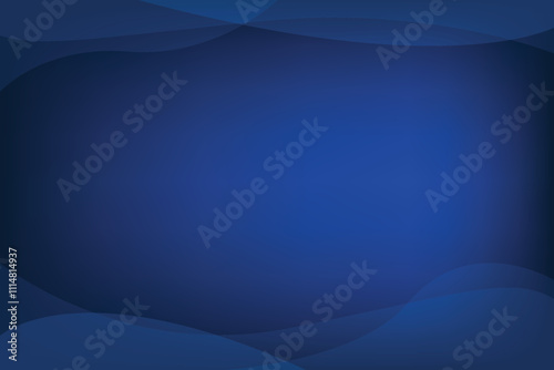 Dark blue background with fluid shape. Blank space template in abstract shape design. Template and banner concept for business and technology design.