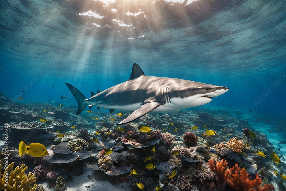Fototapeta premium shark in the sea