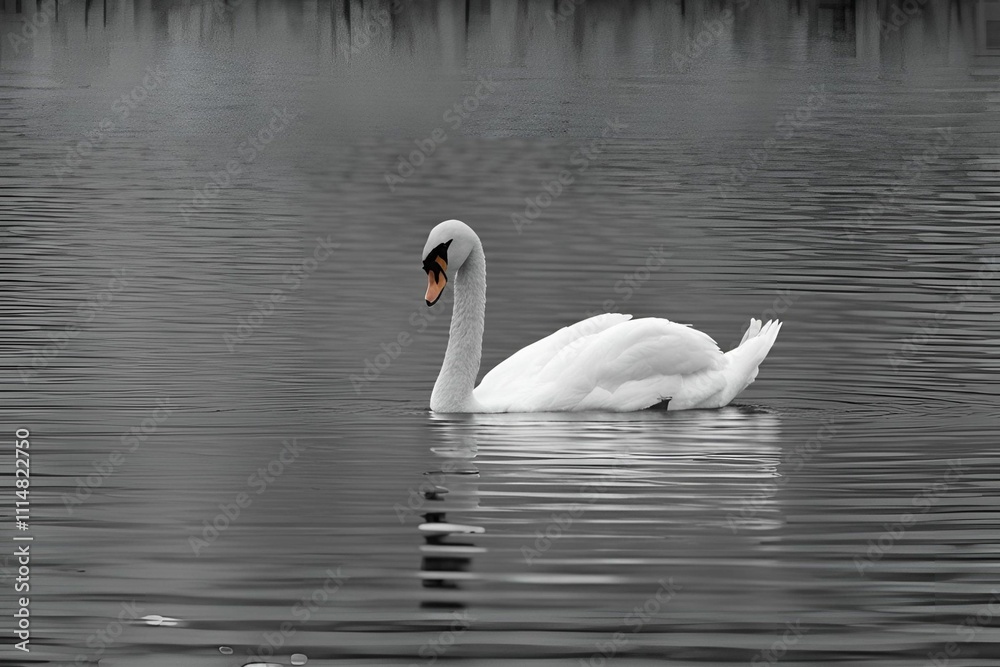 Fototapeta premium swan on the lake