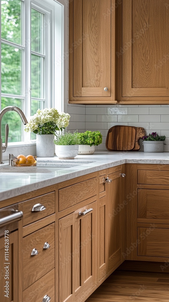 Fototapeta premium Modern Photorealistic Kitchen with Beautiful Natural Light