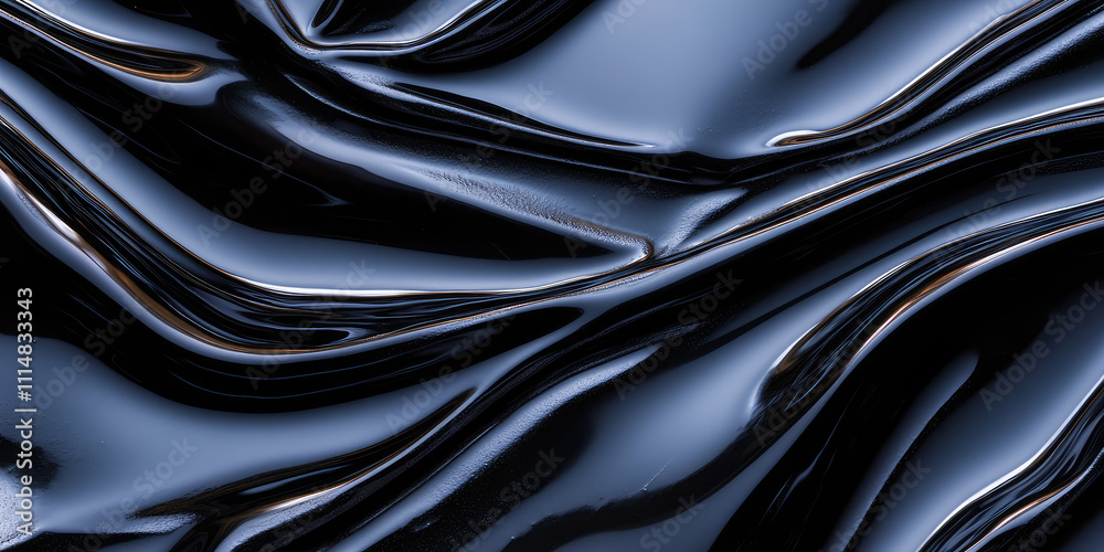 Fototapeta premium Texture background crude black oil surface