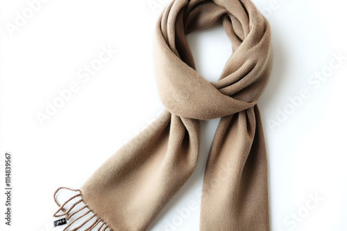 Soft cashmere winter scarf displayed on a clean white background, offering luxury and warmth