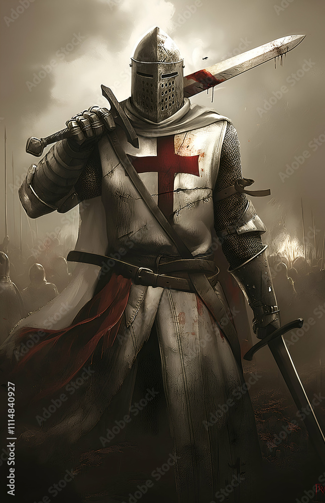 Obraz premium medieval knight with sword