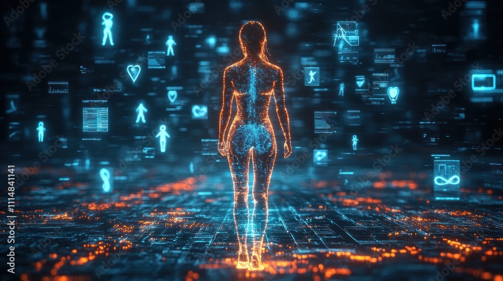 Digital human body data visualization. Digital human body data visualization.