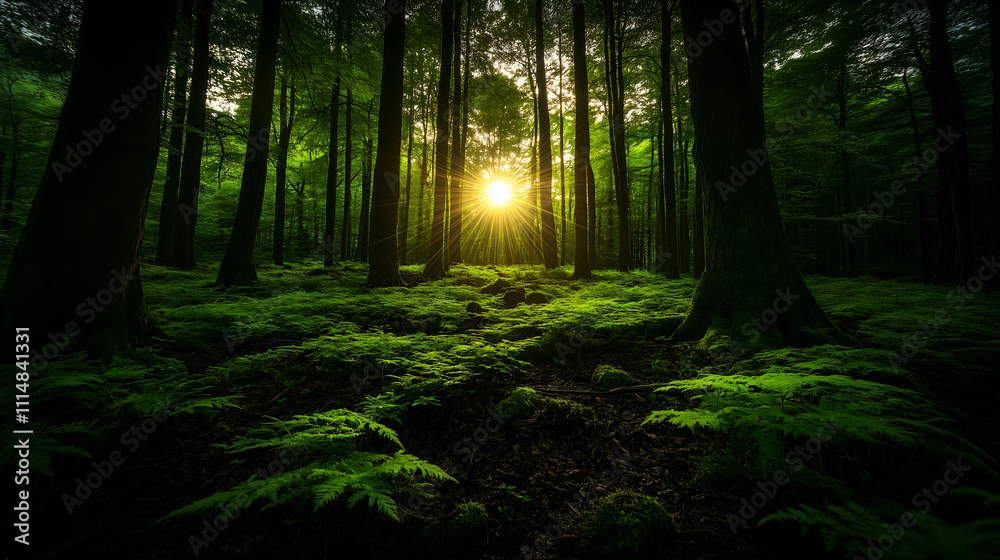 Obraz premium morning in the forest