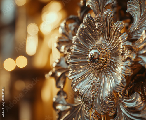 Decorative altar cross with polished surface