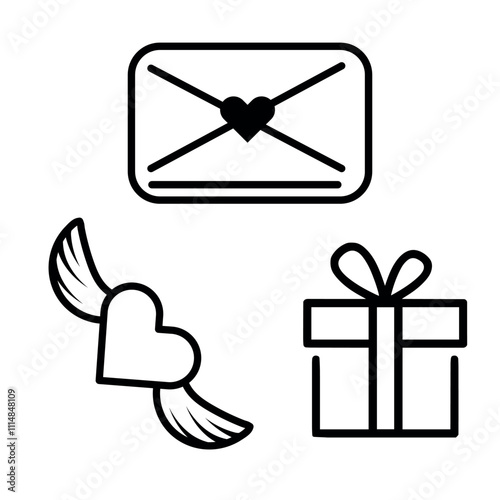 Valentine's day icons