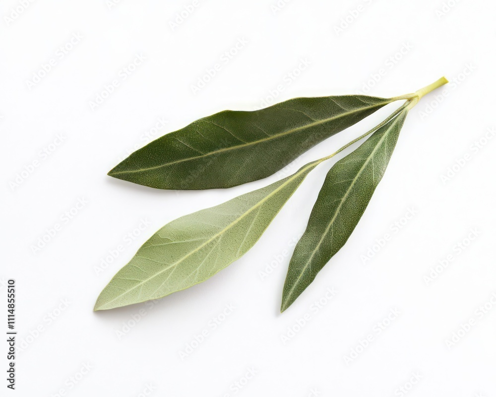 Fototapeta premium Olive leaf isolated on a clean white background