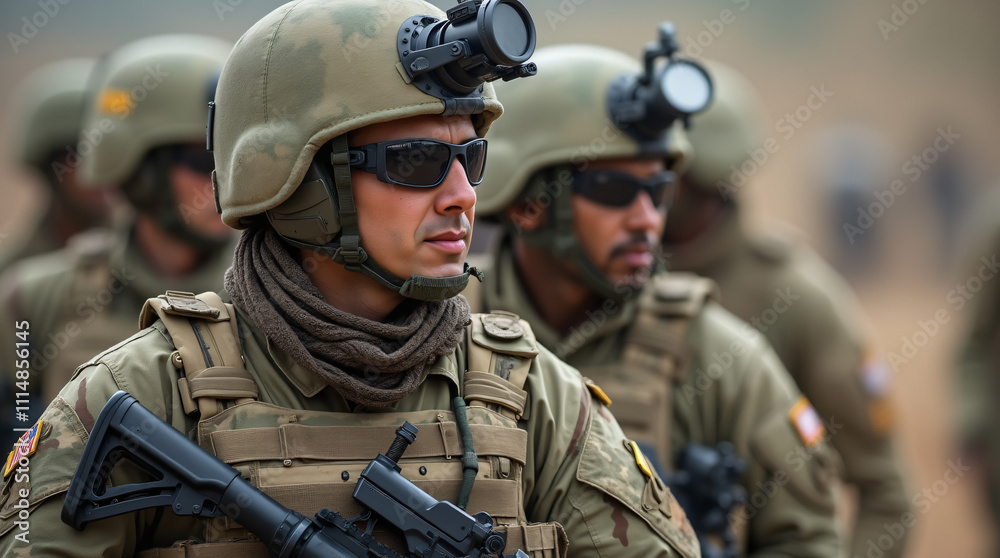 Army soldier in Combat Uniforms, generative ai Army soldier in Combat Uniforms, generative ai