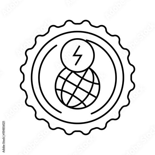 hydroelectric power line icon vector. hydroelectric power sign. isolated contour symbol black illustration
