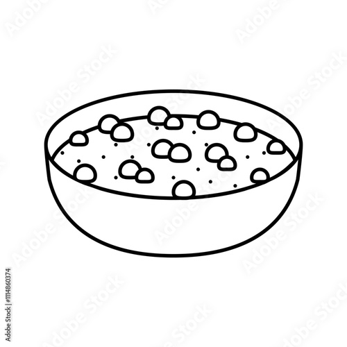 chana masala indian cuisine line icon vector. chana masala indian cuisine sign. isolated contour symbol black illustration