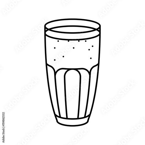 lassi drink indian cuisine line icon vector. lassi drink indian cuisine sign. isolated contour symbol black illustration