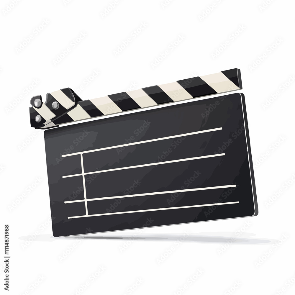 Fototapeta premium Professional Cinema Clapboard Vector Illustration Design