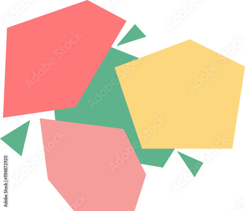 colorful origami speech bubbles