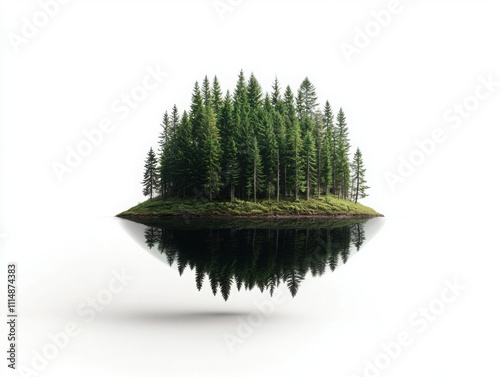 Transpiration process in lush forests tranquil lake setting conceptual art piece serene environment aerial view nature's vitality and ecosystem balance