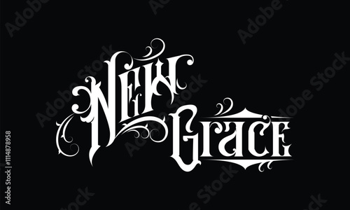 NEW GRACE lettering custom style design