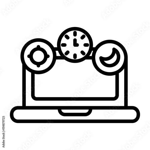 overwork Line Icon