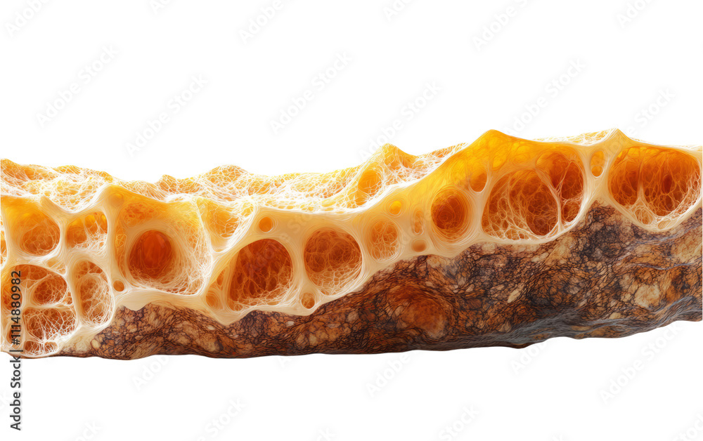 Natural Honeycomb Structure on Transparent Background Natural Honeycomb Structure on Transparent Background