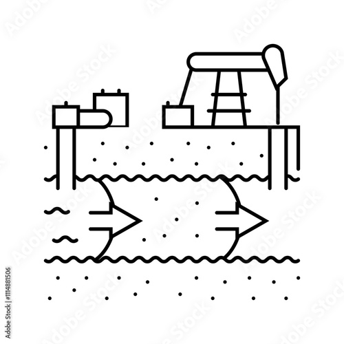 enhanced recovery eor line icon vector. enhanced recovery eor sign. isolated contour symbol black illustration