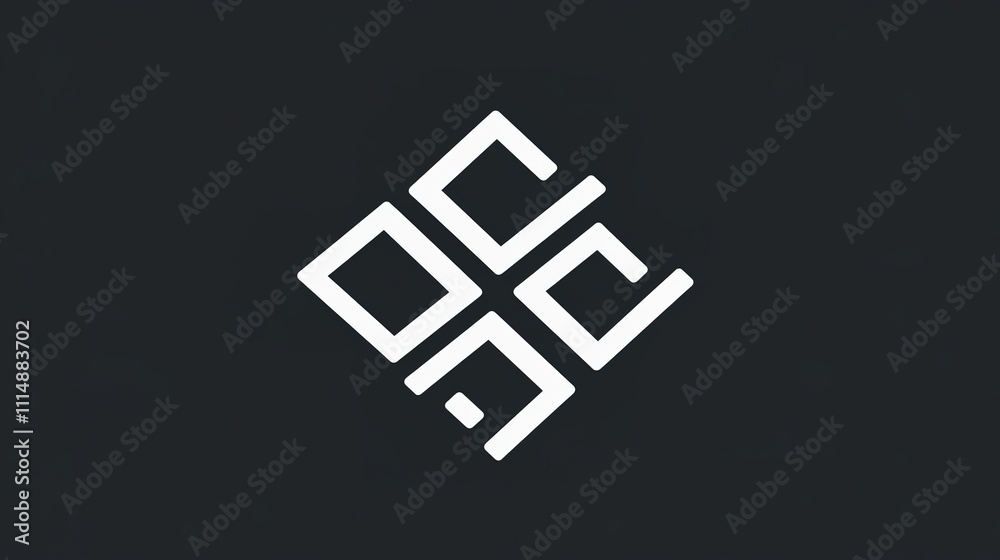 Obraz premium Minimalist code brackets icon design for technology, coding, or software branding, featuring clean and modern lines, ideal for developers, tech companies, or digital platforms.