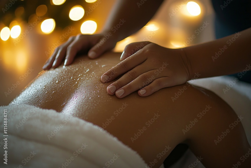 custom made wallpaper toronto digitalRelaxing spa treatment with female hands massaging an adult caucasian