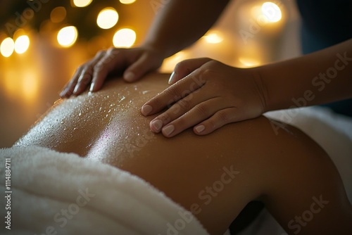 Wallpaper Mural Relaxing spa treatment with female hands massaging an adult caucasian Torontodigital.ca