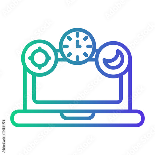 overwork Line Gradient Icon