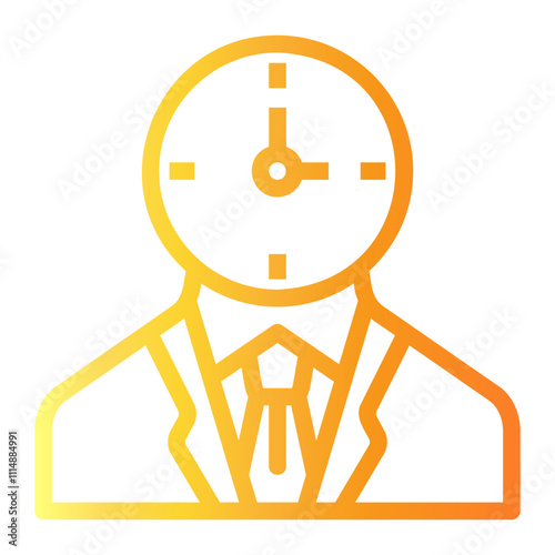 overwork Line Gradient Icon