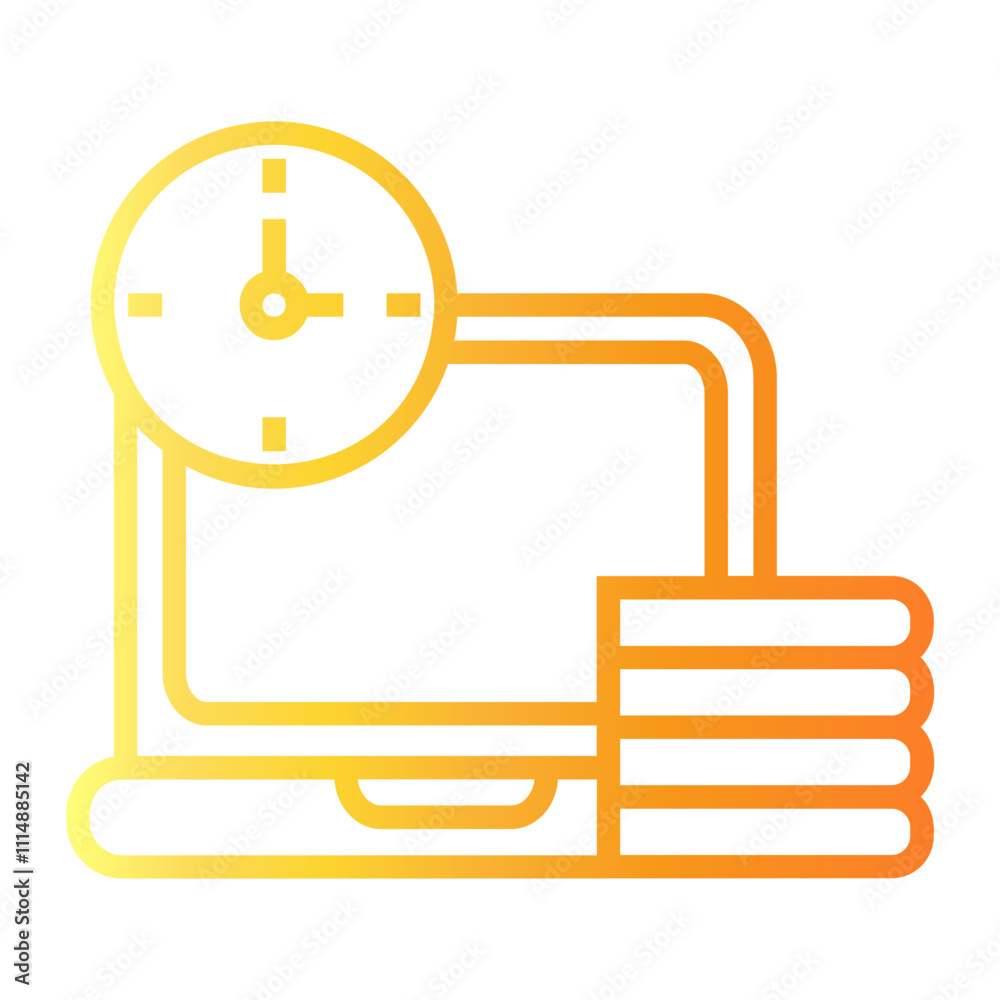 Fototapeta premium computer Line Gradient Icon