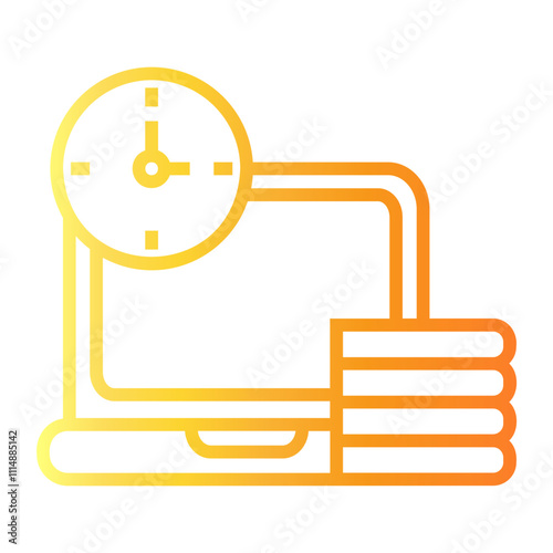 computer Line Gradient Icon