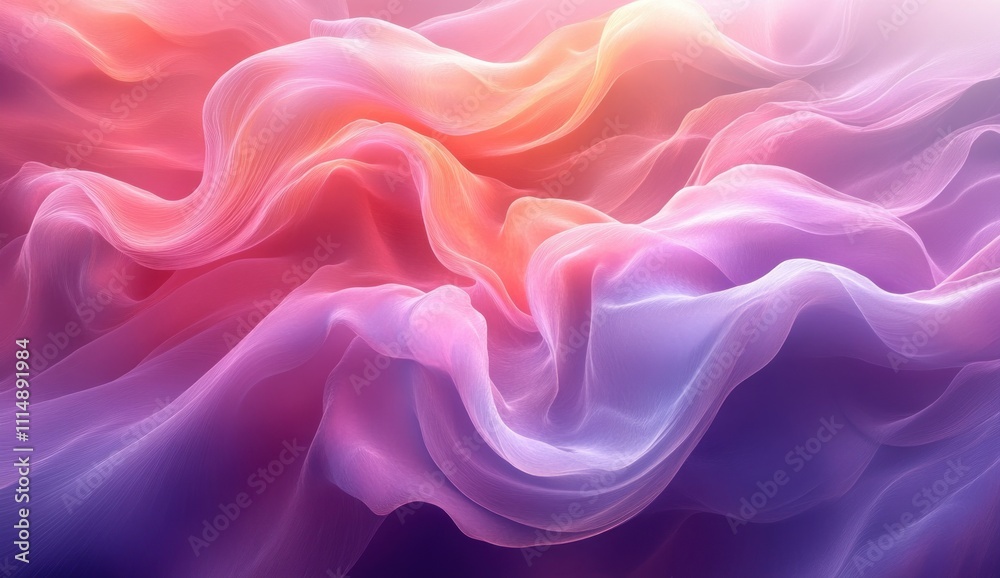 Fototapeta premium Soft Pink Purple Gradient Abstract Background Dreamy Warm Light Effect Fluid Movement
