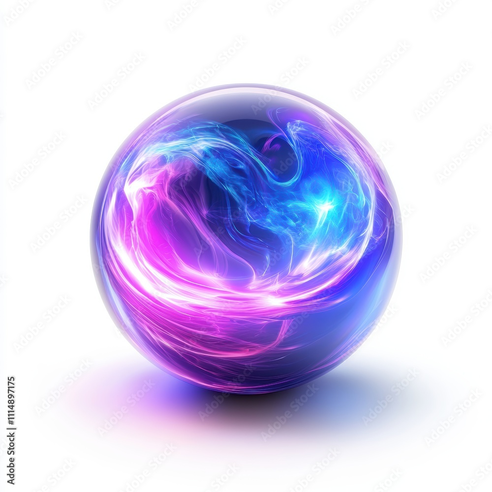 A pulsating energy orb with swirling light inside, isolated on white background, representing dynamic energy and futuristic technology, ideal for gaming graphics, sci-fi artwork A pulsating energy orb with swirling light inside, isolated on white background, representing dynamic energy and futuristic technology, ideal for gaming graphics, sci-fi artwork