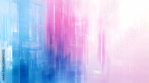 Abstract blue pink and white glowing lines, representing digital technology, evoking a sense of futuristic energy and movement.illustration