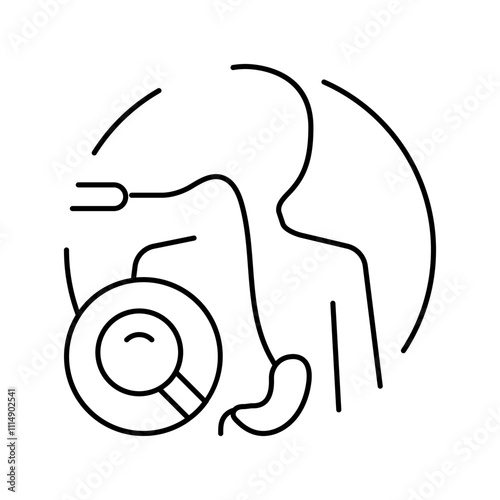 endoscopy surgery doctor line icon vector. endoscopy surgery doctor sign. isolated contour symbol black illustration
