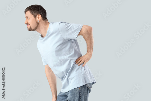 Young man suffering from ba...