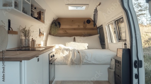 Cozy Camper Van Conversion: Minimalist Interior Design