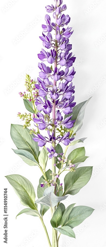 Obraz premium Beautiful wild lupine flowers with purple petals and green leaves, spring, petals, green leaves, lupine, beautiful